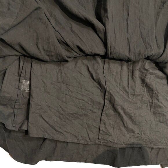 SHONA JOY Dress WMNS 6 Black Midi‎ Leda One Shoulder Tiered *MISSING WAIST TIE* - Picture 10 of 11